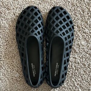 Black Perforated Flats with Breathable Design NWOT